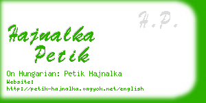 hajnalka petik business card